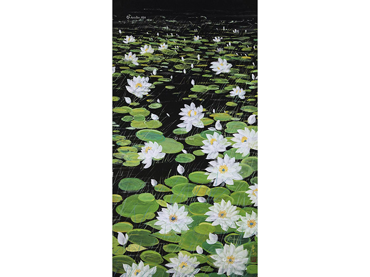 林風眠 荷蓮圖 立軸